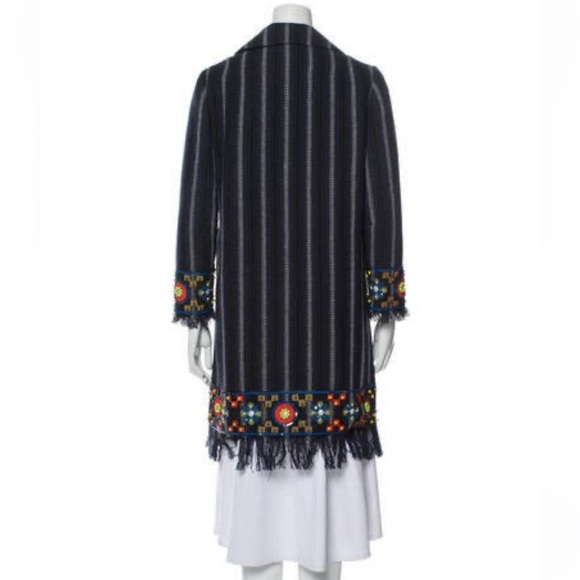 NWT Tory Burch ‘Luna’ Embellished Woven Coat - Picture 9 of 16